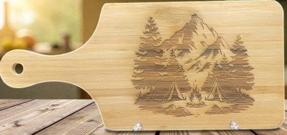 Acacia Wood Cutting Board with Groove