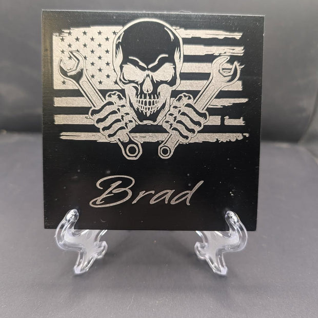 Laser Engraved Aluminum Coasters