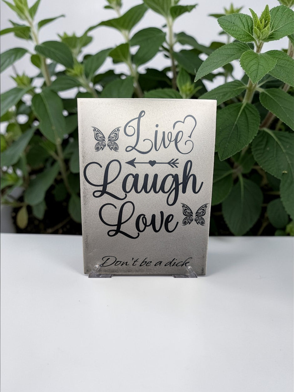 Laser Engraved Aluminum Sign