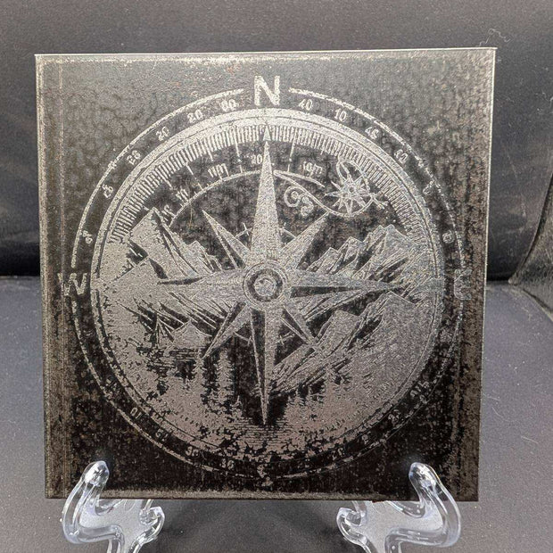 Laser Engraved Mild Steel Coaster