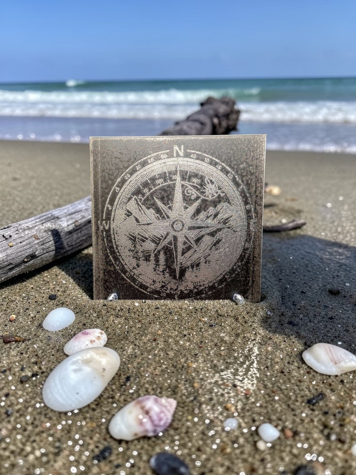 Laser Engraved Mild Steel Coaster