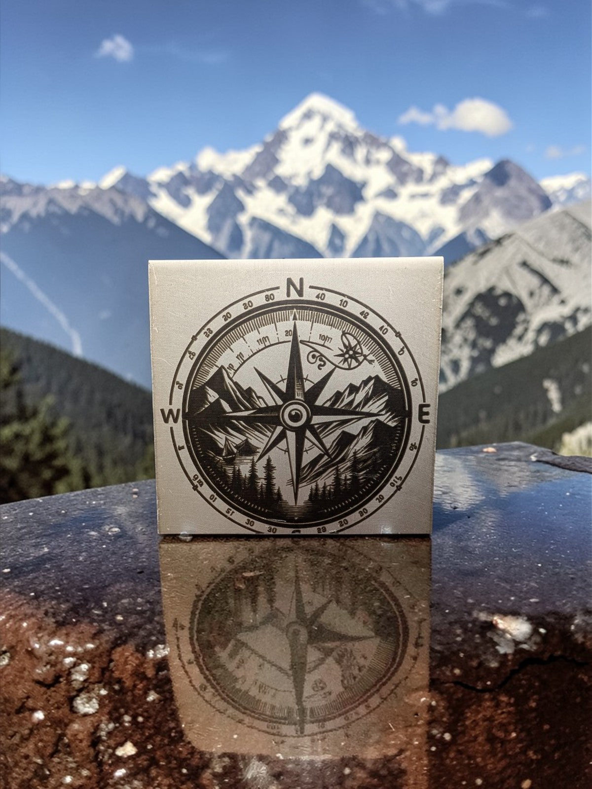Laser Engraved Stainless Steel Coaster