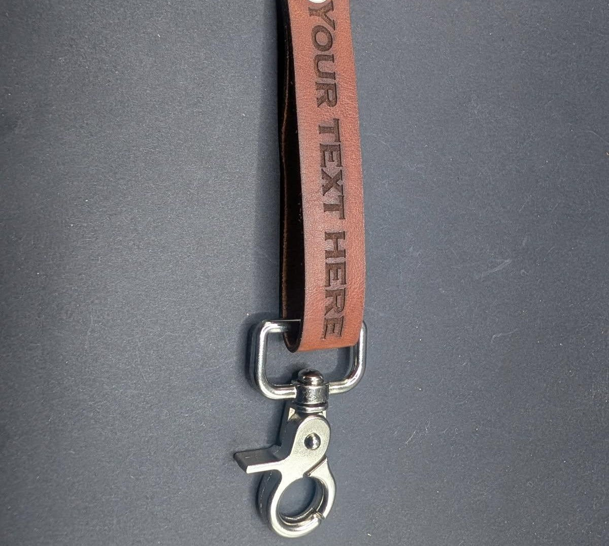 Engraved Leather Keychains
