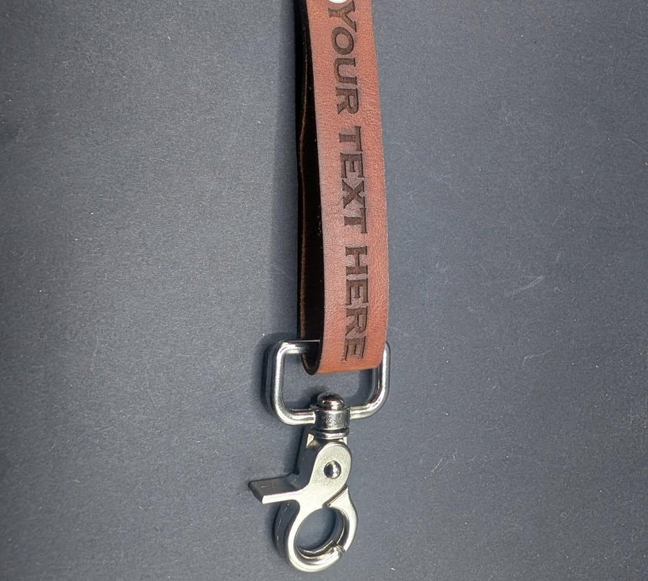 Engraved Leather Keychains