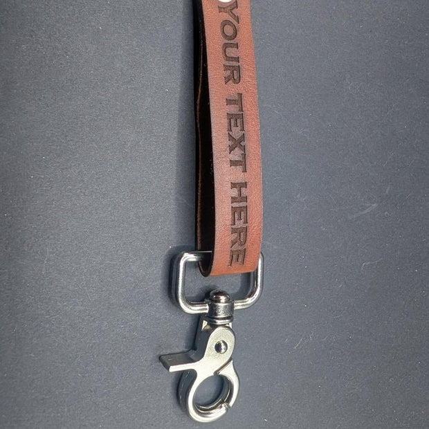 Engraved Leather Keychains