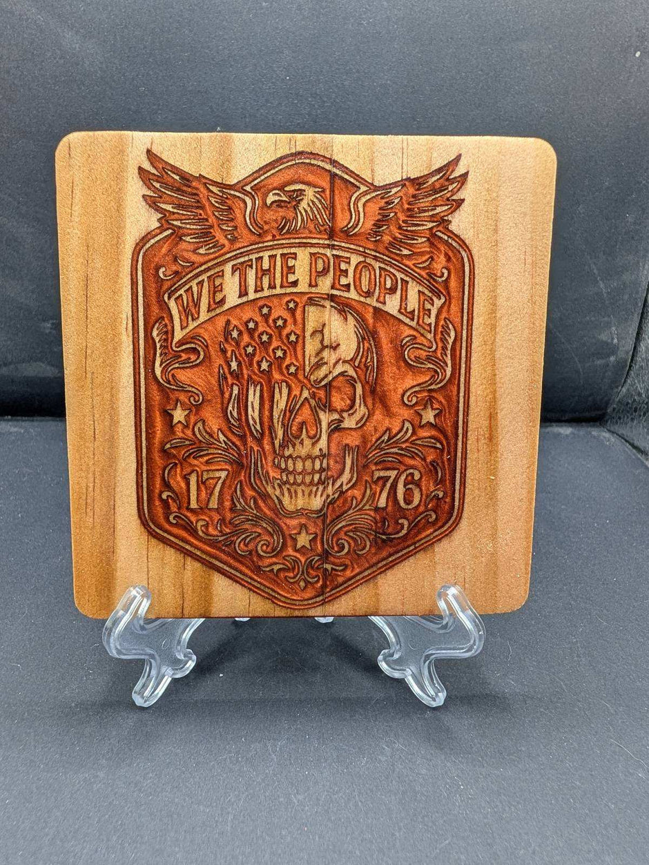 Laser Engraved with Resin Inlay