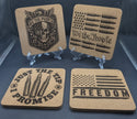 Custom Laser Engraved Cork Coasters