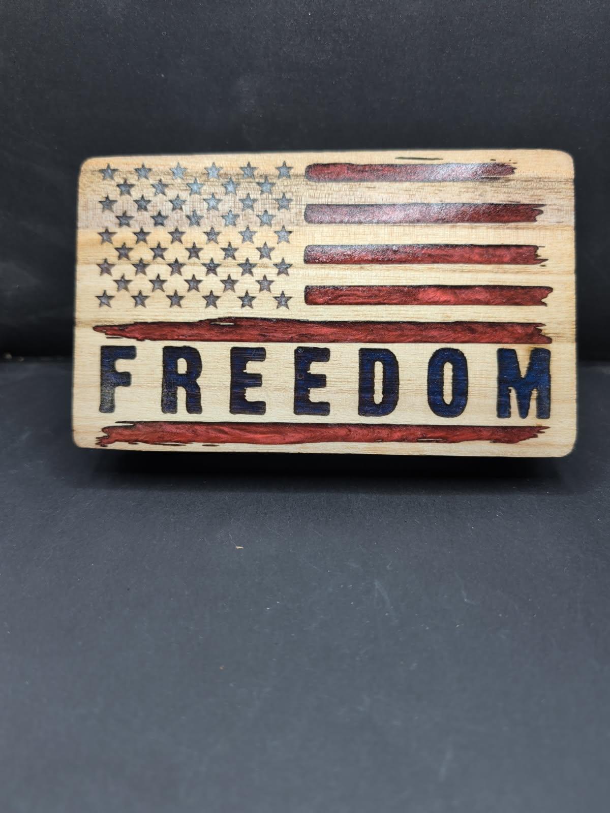 Laser Engraved with Resin Inlay