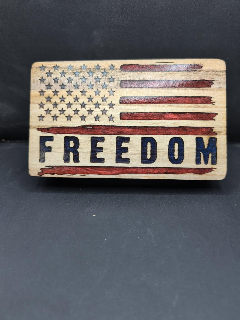 Laser Engraved with Resin Inlay