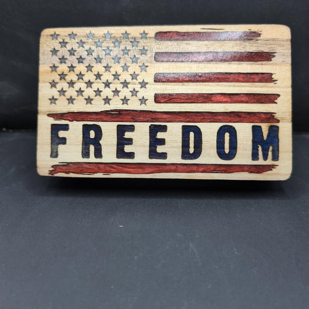 Laser Engraved with Resin Inlay