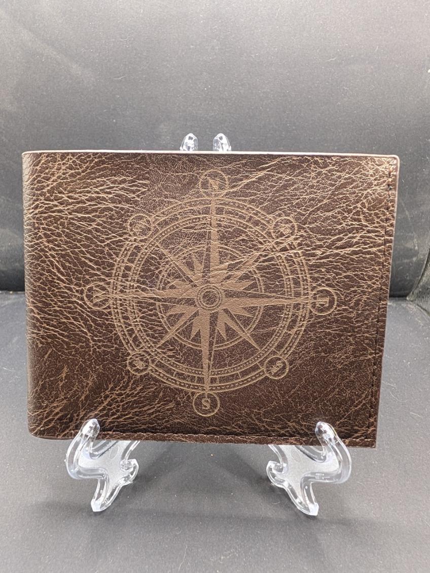 Faux Leather Engraved Wallet