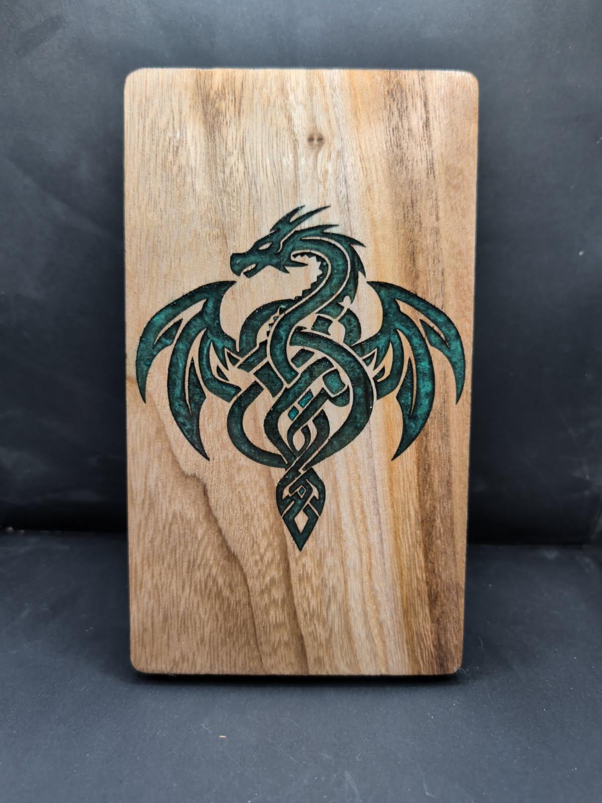 Laser Engraved with Resin Inlay