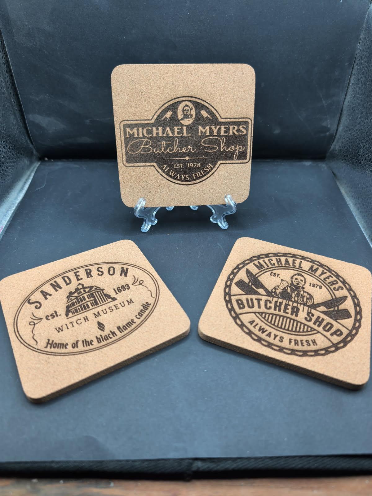 Custom Laser Engraved Cork Coasters