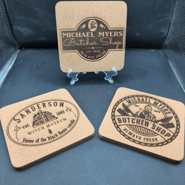 Custom Laser Engraved Cork Coasters