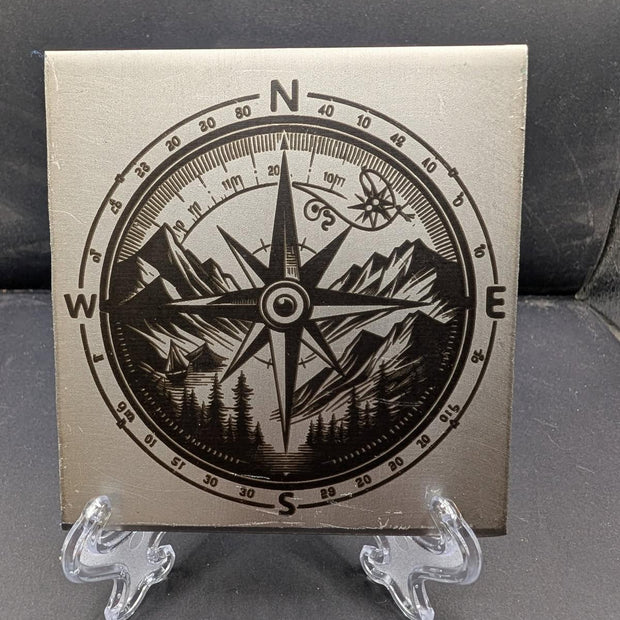 Laser Engraved Stainless Steel Coaster